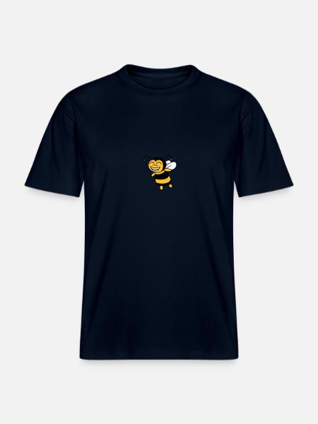 Cute little bee - RELAXED FIT Unisex Organic T-Shirt - french navy