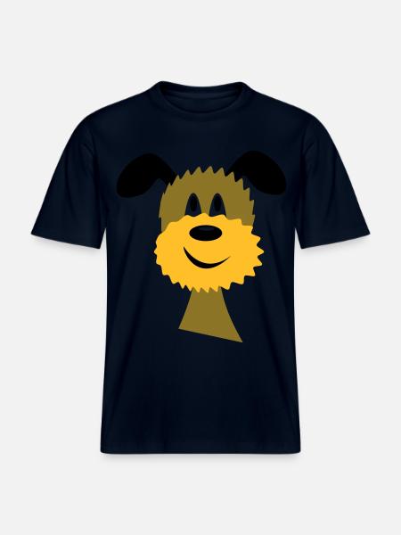 chien -  T-shirt unisexe RELAXED FIT en coton bio - marine
