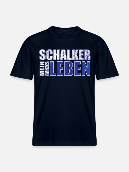 Schalker mein ganzes Leben -  RELAXED FIT Unisex Organic T-Shirt - Navy
