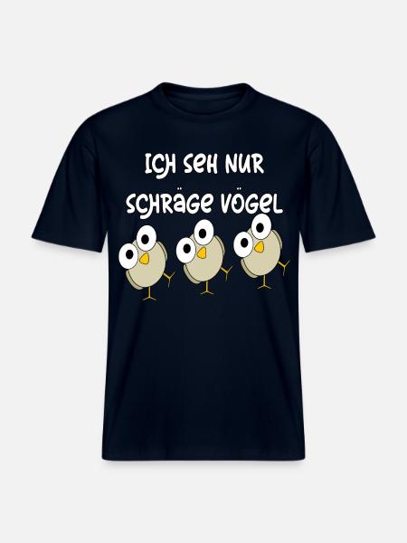 Schräge Vögel -  RELAXED FIT Unisex Organic T-Shirt - Navy