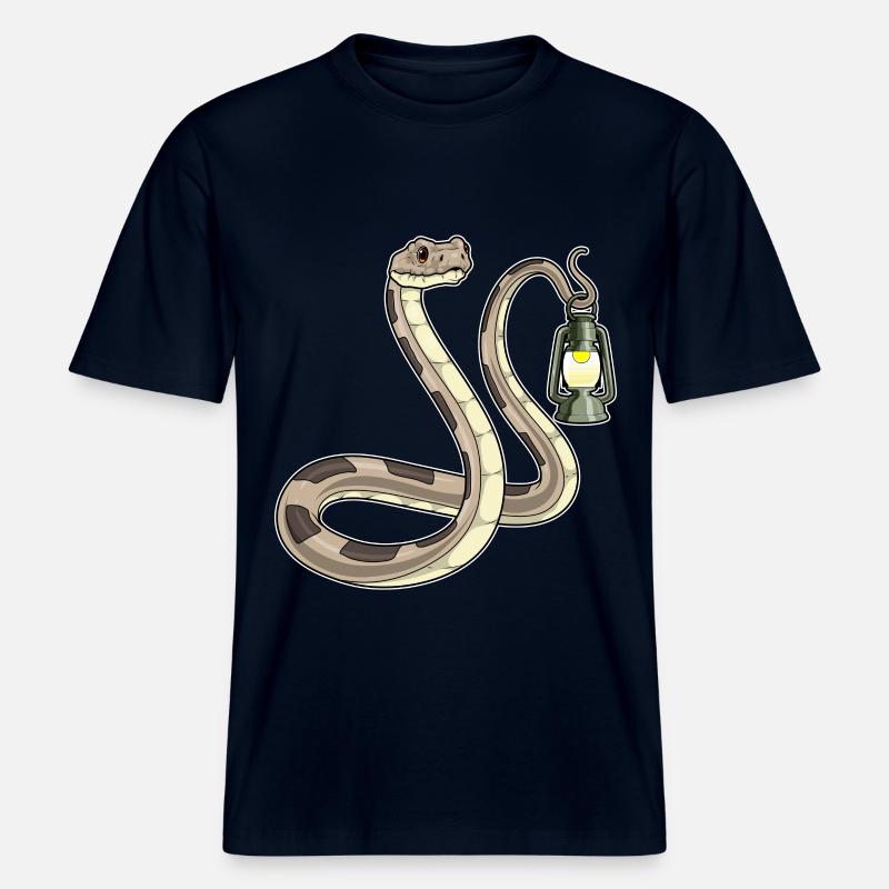 Lanterne serpent - T-shirt unisexe RELAXED FIT en coton bio - marine