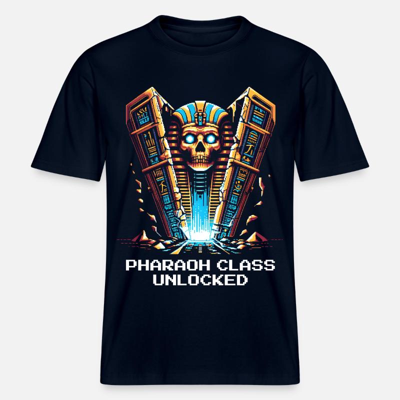 Classe Pharaon débloquée | Égypte, JdR -  T-shirt unisexe RELAXED FIT en coton bio - marine