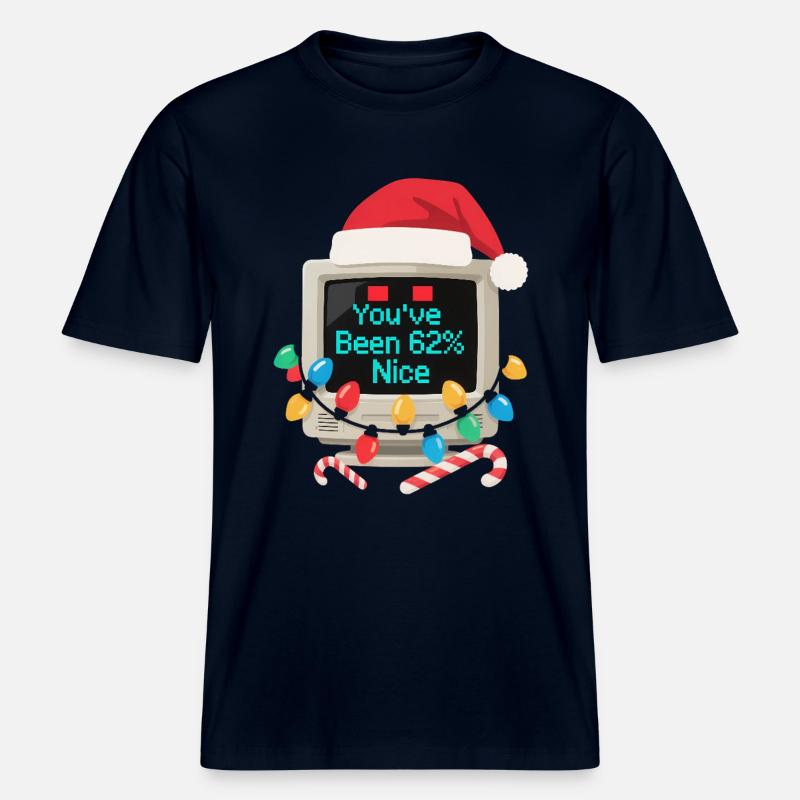 Computer Christmas AI Sarcastic Tech Gift - RELAXED FIT Unisex Organic T-Shirt - french navy