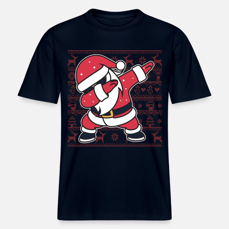 Weihnachts-Hässlicher Pullover Dab Santa's Weihnachtsgeschenk -  RELAXED FIT Unisex Organic T-Shirt - Navy