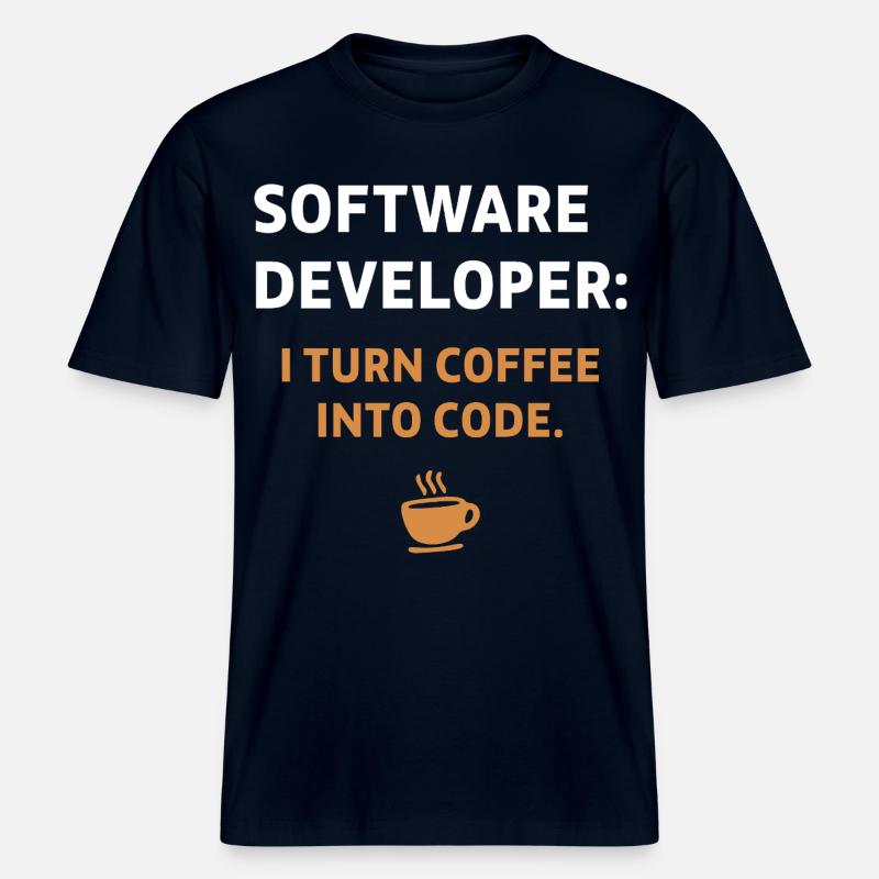 Software Developer - Coffee Edition -  RELAXED FIT Unisex Organic T-Shirt - french navy