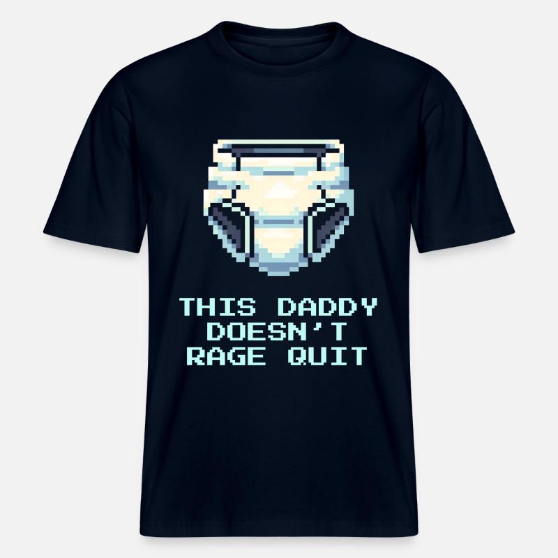 This daddy doesn't rage | Dad -  RELAXED FIT Unisex Organic T-Shirt - french navy