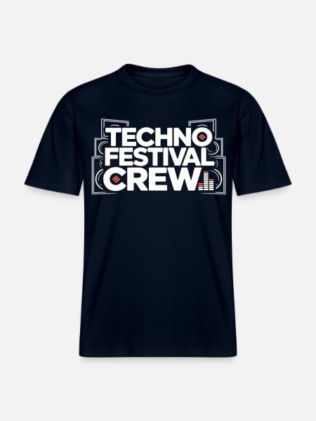 Techno Festival Crew – Techo Party Outfit - RELAXED FIT Unisex Organic T-Shirt - french navy