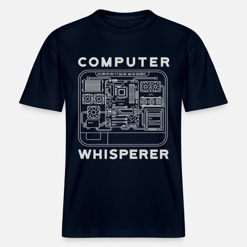 Computer Flüsterer Motherboard Hardware PC -  RELAXED FIT Unisex Organic T-Shirt - Navy