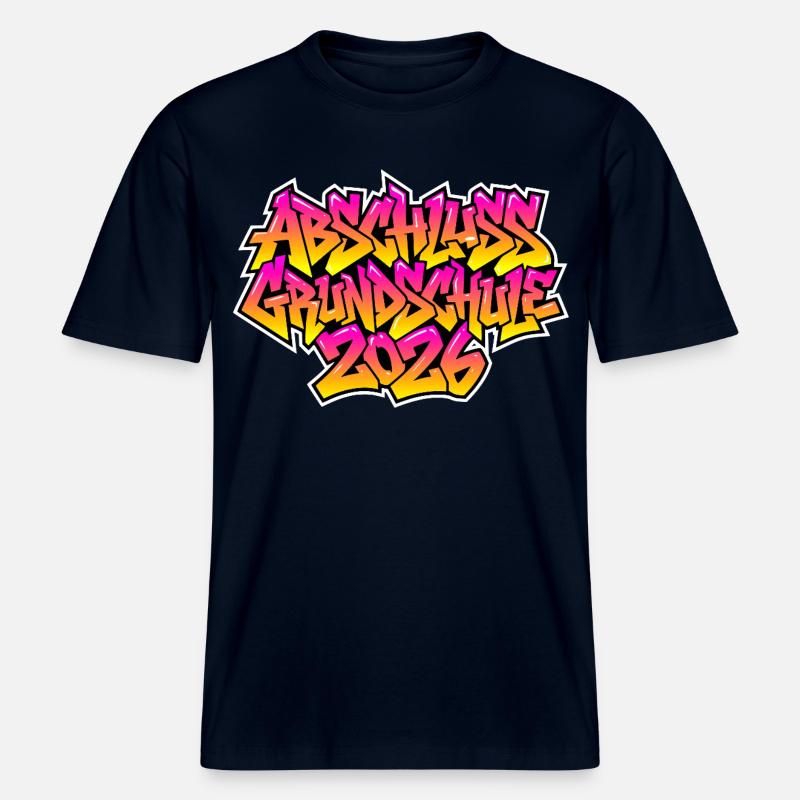 Elementary School Graduation 2026 Graffiti -  RELAXED FIT Unisex Organic T-Shirt - french navy
