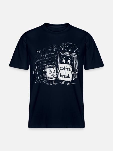 Wissens-Chaos: Coffee Break Büro Geschenk - RELAXED FIT Unisex Organic T-Shirt - Navy