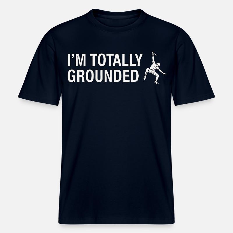 Totally Grounded Klettern -  RELAXED FIT Unisex Organic T-Shirt - Navy