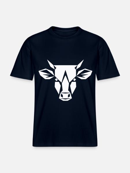 Polygone de taureau - Conception agricole -  T-shirt unisexe RELAXED FIT en coton bio - marine