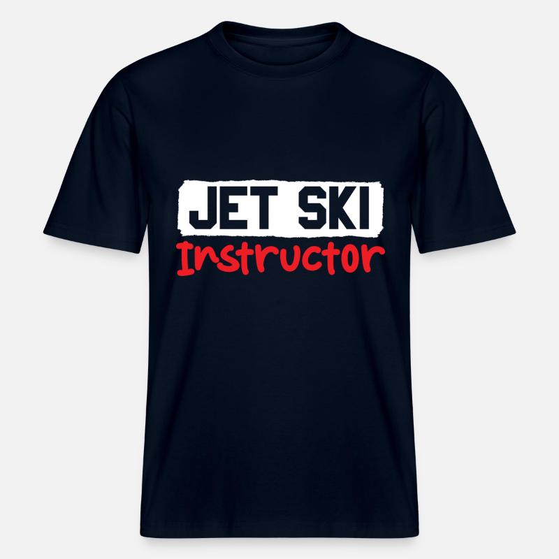 Jet Ski Instructor - RELAXED FIT Unisex Organic T-Shirt - Navy