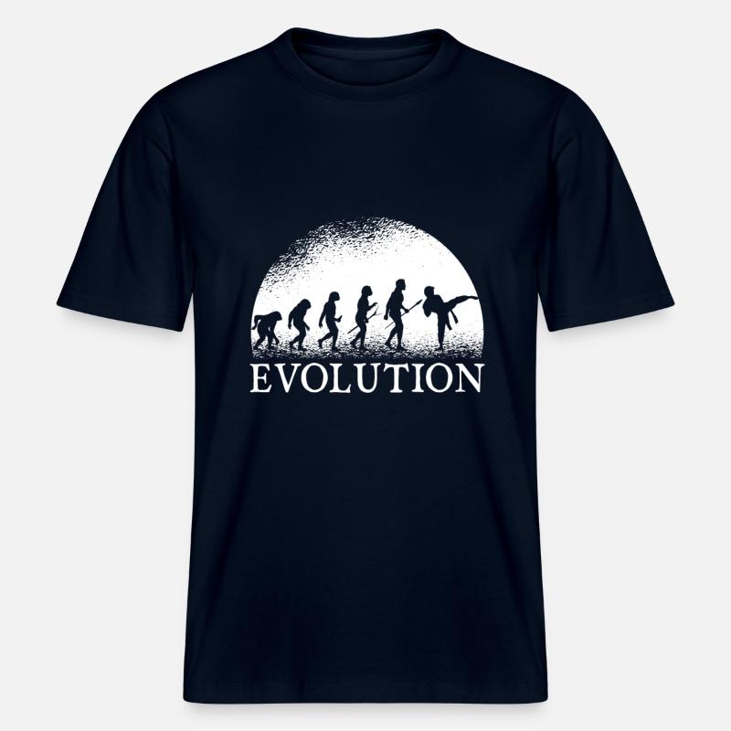 Karate evolution -  RELAXED FIT Unisex Organic T-Shirt - french navy