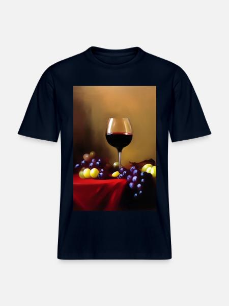 Wine drinkers - RELAXED FIT Unisex Organic T-Shirt - french navy