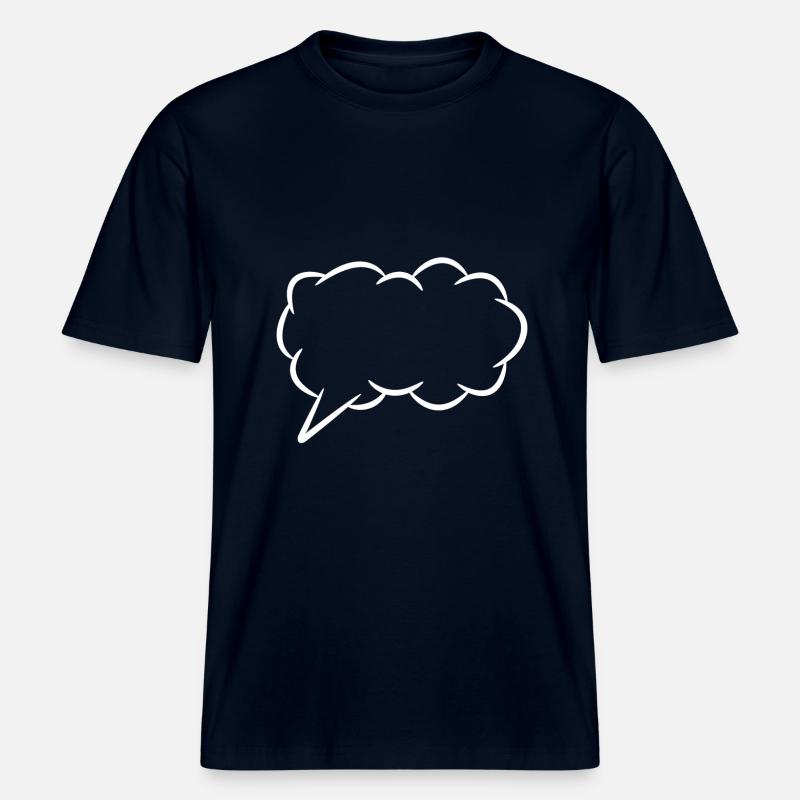 Speech bubble thought bubble -  RELAXED FIT Unisex Organic T-Shirt - french navy