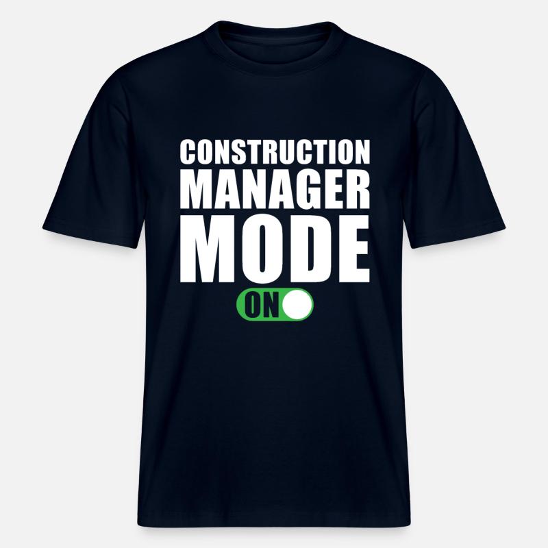 Mode Gestionnaire de construction activé - T-shirt unisexe RELAXED FIT en coton bio - marine