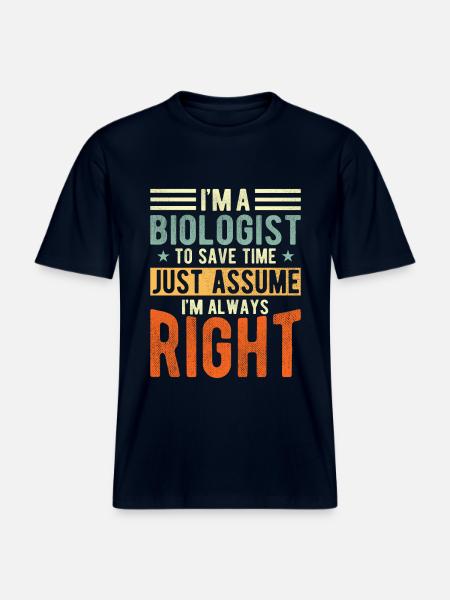 Biologist - RELAXED FIT Unisex Organic T-Shirt - french navy