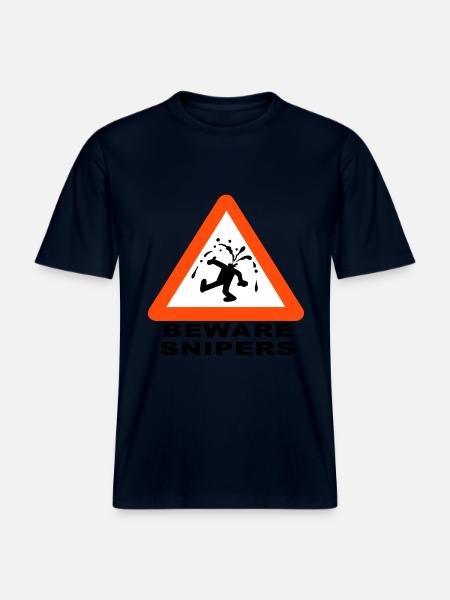 Beware Snipers - RELAXED FIT Unisex Organic T-Shirt - french navy