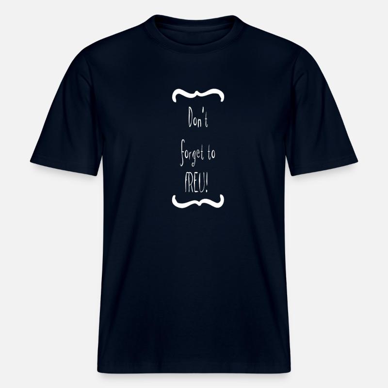 Ne pas oublier de profiter! -  T-shirt unisexe RELAXED FIT en coton bio - marine