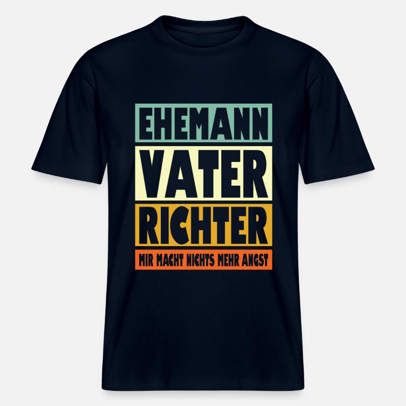 Richter Vater Ehemann Held - RELAXED FIT Unisex Organic T-Shirt - Navy