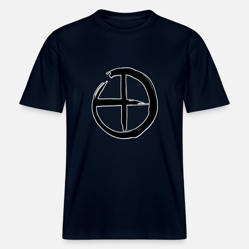 Symbole d’astrologie de Mars - T-shirt unisexe RELAXED FIT en coton bio - marine