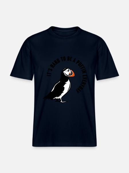 PUFFIN - RELAXED FIT Unisex Organic T-Shirt - Navy