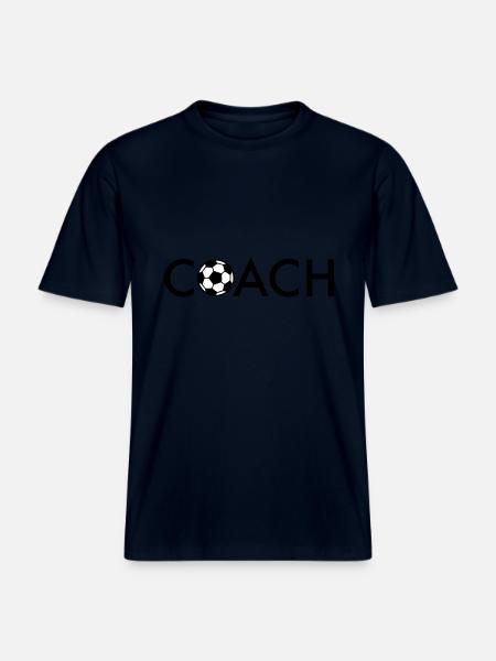 Fußball Coach - RELAXED FIT Unisex Organic T-Shirt - Navy