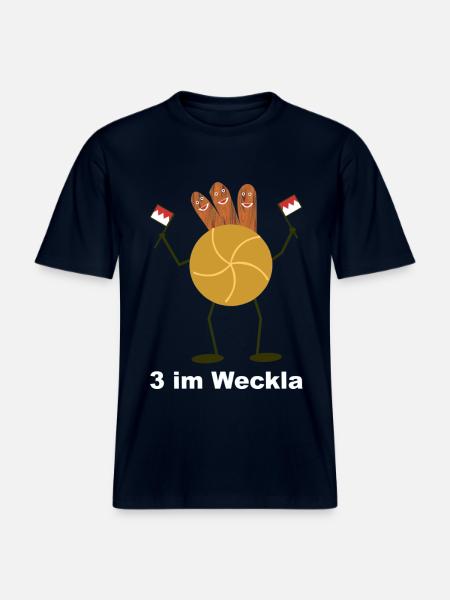 3_im_weckla_v2 -  RELAXED FIT Unisex Organic T-Shirt - Navy