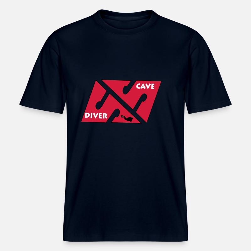 cave_diver_01 - RELAXED FIT Unisex Organic T-Shirt - french navy