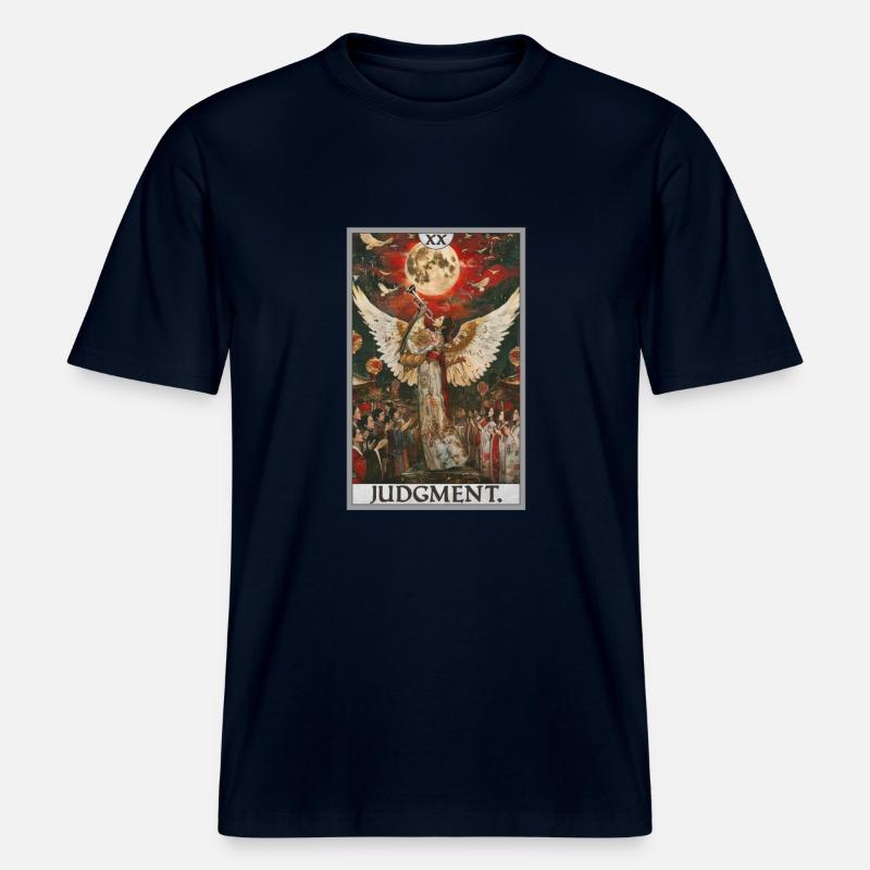 Tarotkarten Tarotkarte 20 Judgment Gericht - RELAXED FIT Unisex Organic T-Shirt - Navy