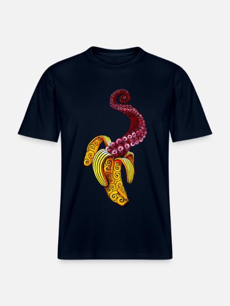 Wirbelnde Mutant-Banane - RELAXED FIT Unisex Organic T-Shirt - Navy