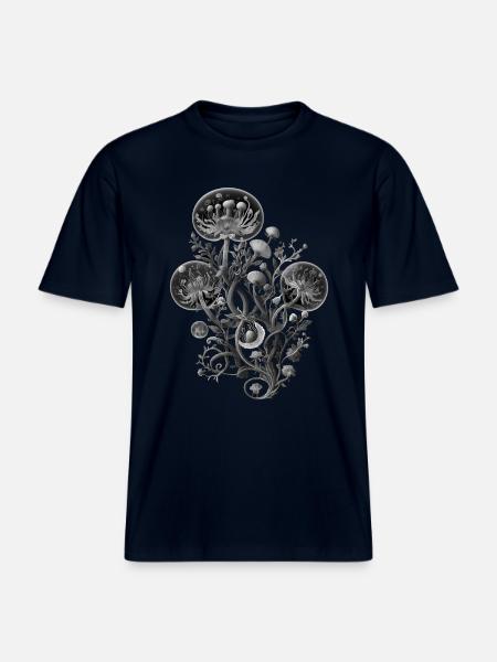 Petal Noire -  RELAXED FIT Unisex Organic T-Shirt - french navy