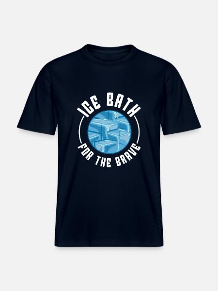 Isvand isbad til den modige gaveide - Økologisk unisex T-shirt RELAXED FIT - navy