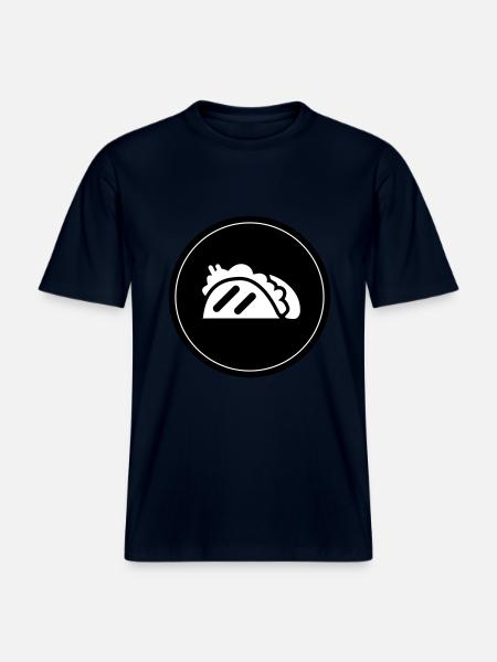 Taco Burrito Symbol Takeaway -  RELAXED FIT Unisex Organic T-Shirt - french navy