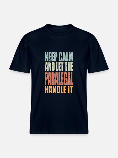 Keep Calm Paralegal Verdict - RELAXED FIT Unisex Organic T-Shirt - french navy