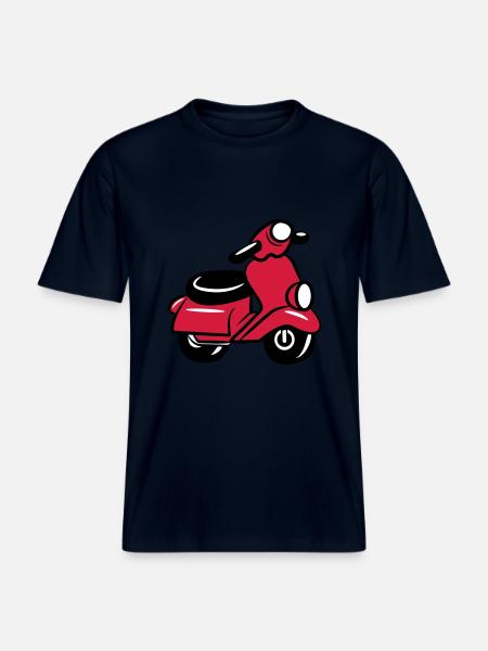 motorroller suess -  RELAXED FIT Unisex Organic T-Shirt - Navy