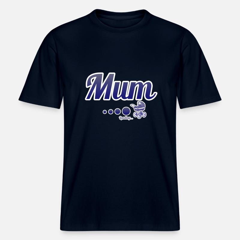 Mum...Loading -  RELAXED FIT Unisex Organic T-Shirt - Navy