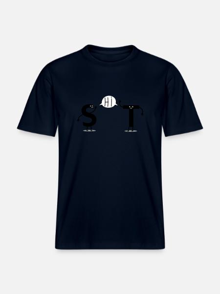 shit -  RELAXED FIT Unisex Organic T-Shirt - french navy