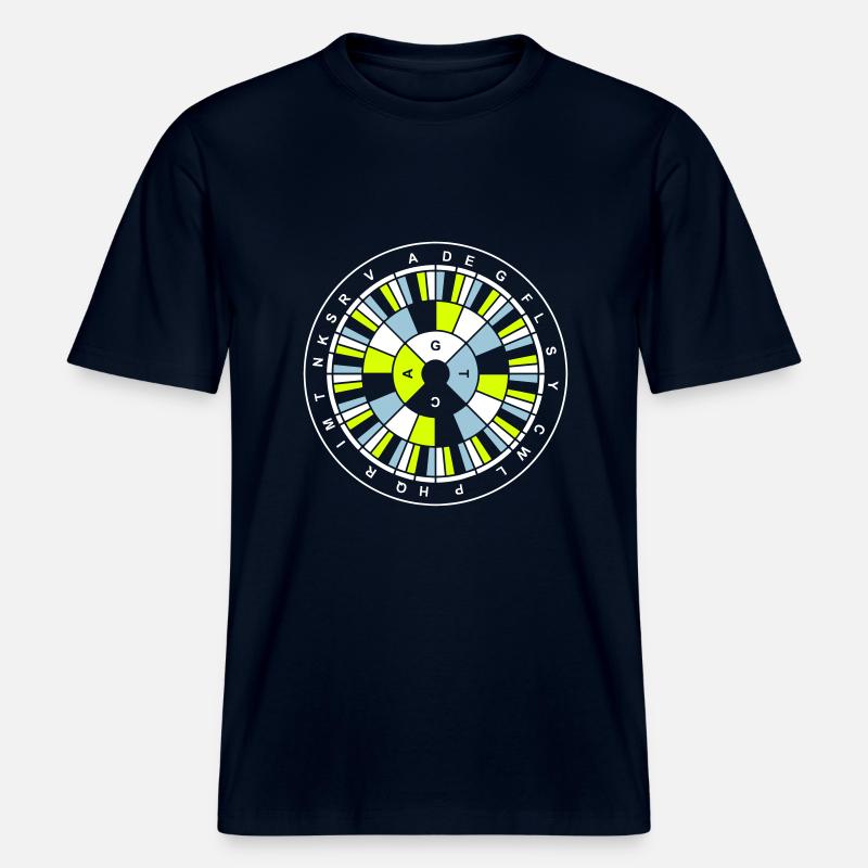 Genetic Code Nerd v1 -  RELAXED FIT Unisex Organic T-Shirt - Navy