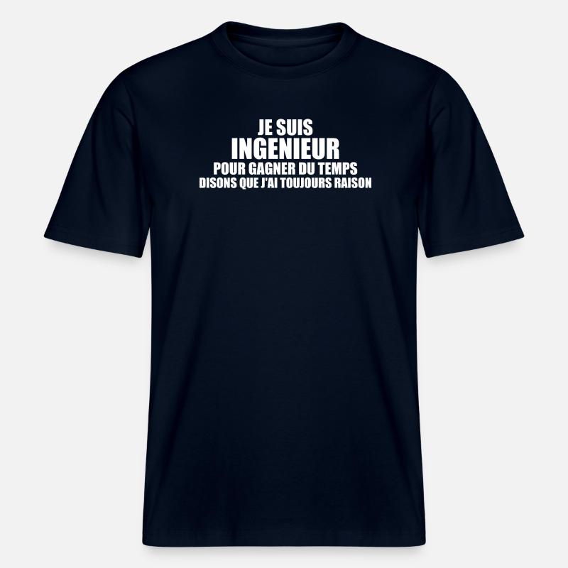 Engineering - Mechanics - Engineers - Engineer -  RELAXED FIT Unisex Organic T-Shirt - french navy