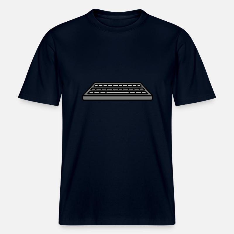 Keyboard Input Computer Design -  RELAXED FIT Unisex Organic T-Shirt - french navy
