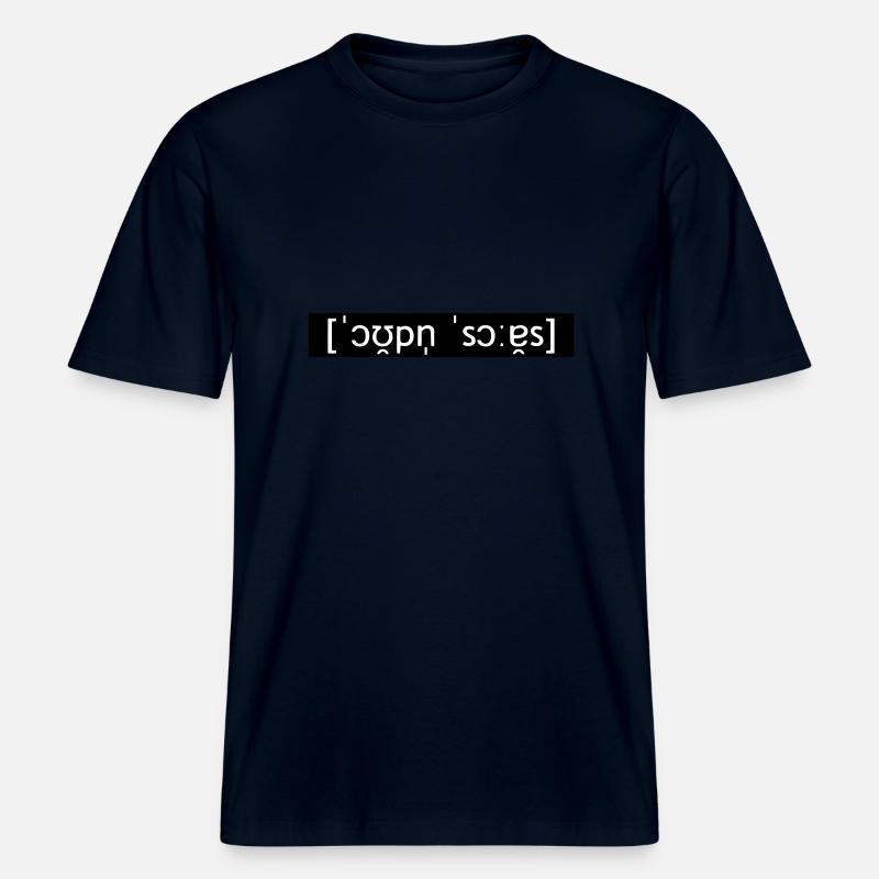 OPEN SOURCE LAUTSCHRIFT - SIMPLE -  RELAXED FIT Unisex Organic T-Shirt - french navy