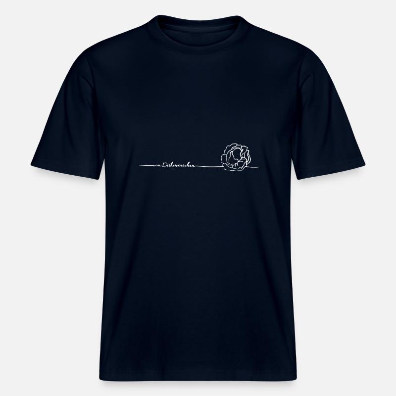 _von Dithmarschen_wei ß - RELAXED FIT Unisex Organic T-Shirt - french navy