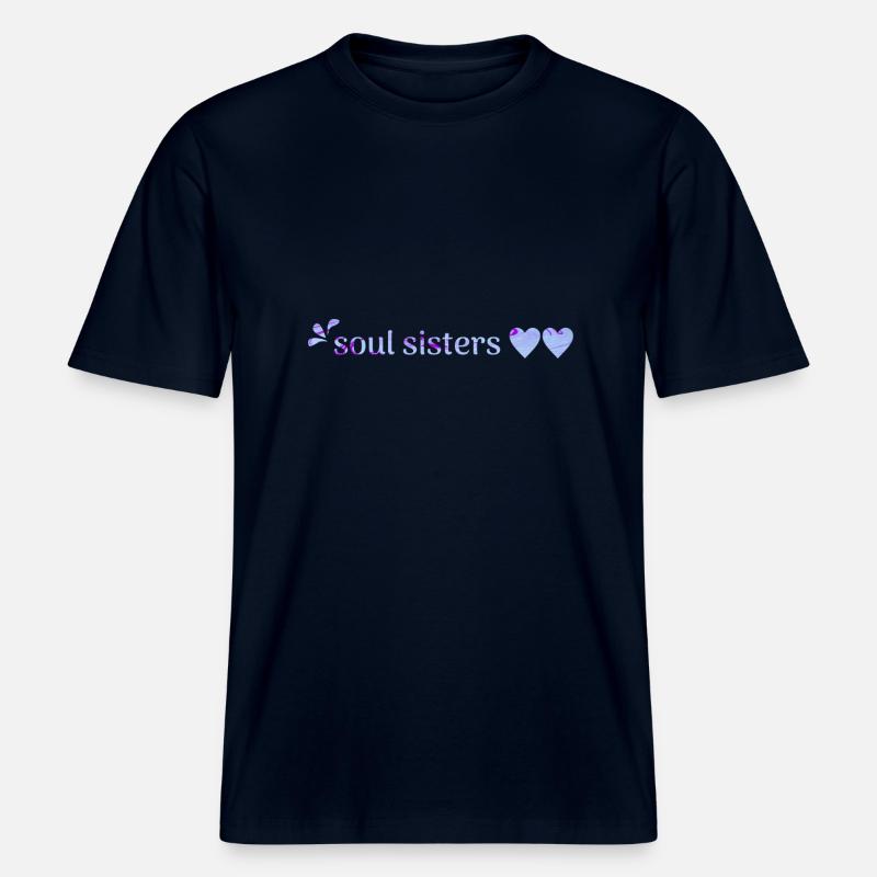 Âmes sœurs -  T-shirt unisexe RELAXED FIT en coton bio - marine