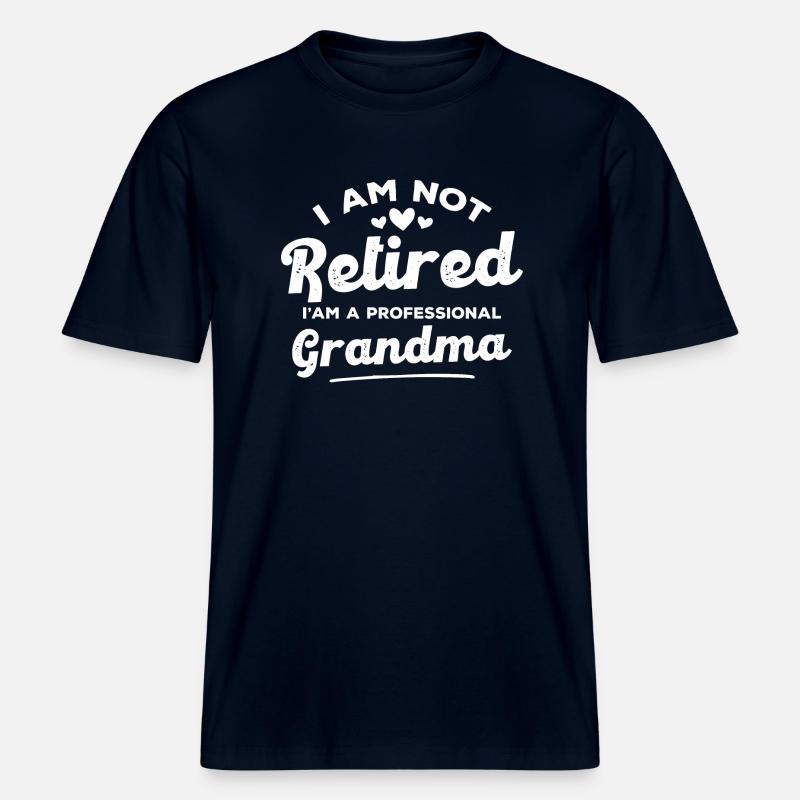 Ich bin eine professionelle Großmutter -  RELAXED FIT Unisex Organic T-Shirt - Navy