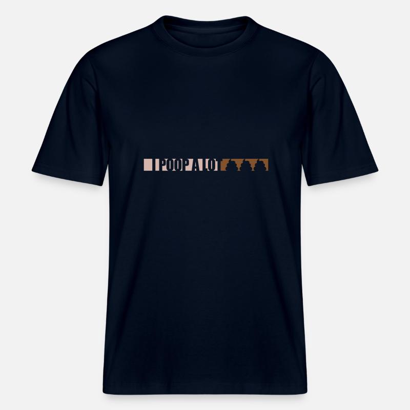 Je fais beaucoup caca -  T-shirt unisexe RELAXED FIT en coton bio - marine