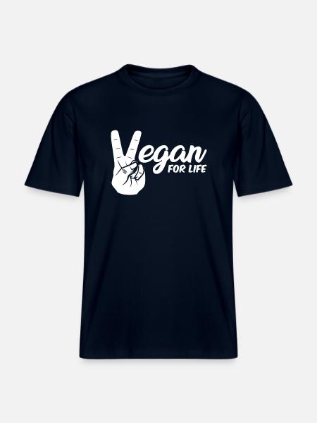Vegan 112 - RELAXED FIT Unisex Organic T-Shirt - french navy