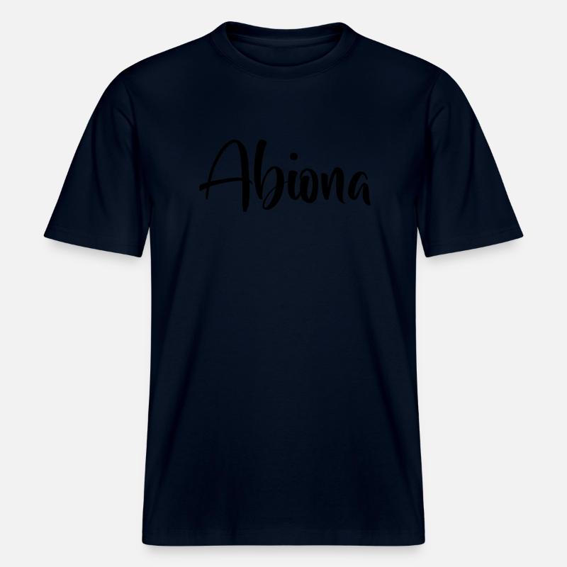 Nom - Abiona - T-shirt unisexe RELAXED FIT en coton bio - marine