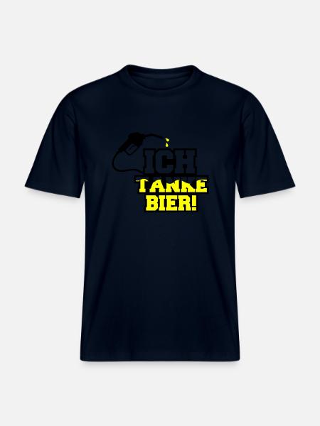ich tanke bier 01 - RELAXED FIT Unisex Organic T-Shirt - Navy